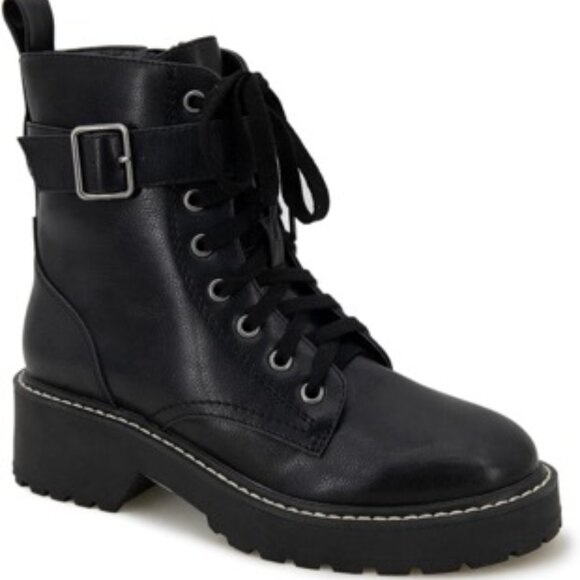 XOXO Women's Galiena Fashion Combat Boot Black Size 6.5 - Picture 2 of 5